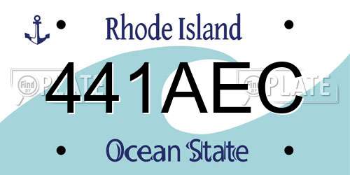 441AEC Rhode Island License Plate