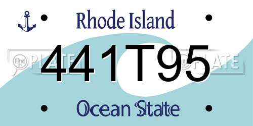 441T95 Rhode Island License Plate