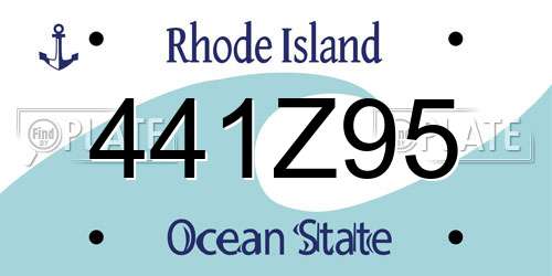 441Z95 Rhode Island License Plate