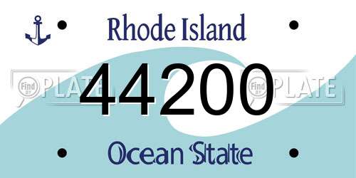 44200 Rhode Island License Plate