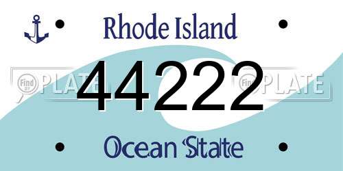 44222 Rhode Island License Plate