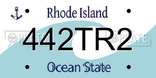 442TR2 Rhode Island License Plate