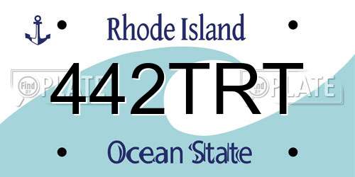 442TRT Rhode Island License Plate