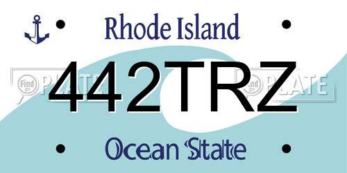 442TRZ Rhode Island License Plate