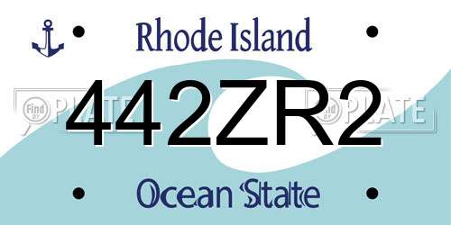 442ZR2 Rhode Island License Plate