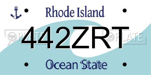 442ZRT Rhode Island License Plate