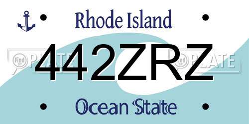 442ZRZ Rhode Island License Plate