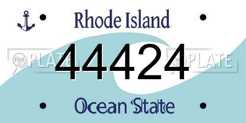 44424 Rhode Island License Plate