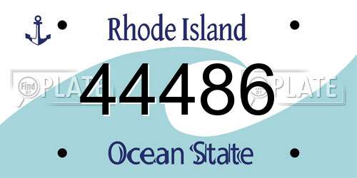 44486 Rhode Island License Plate