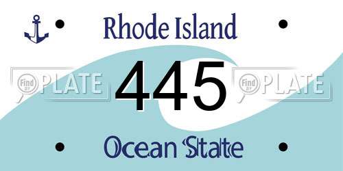 445 Rhode Island License Plate