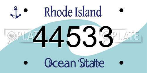 44533 Rhode Island License Plate
