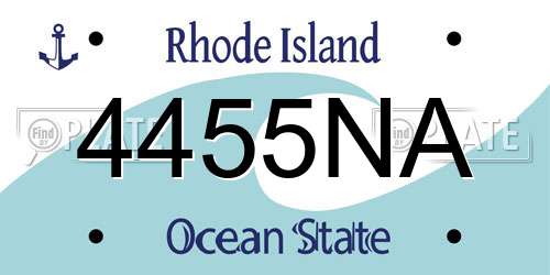 4455NA Rhode Island License Plate