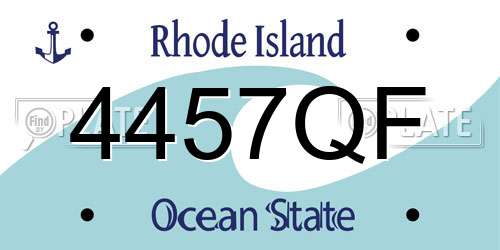 4457QF Rhode Island License Plate