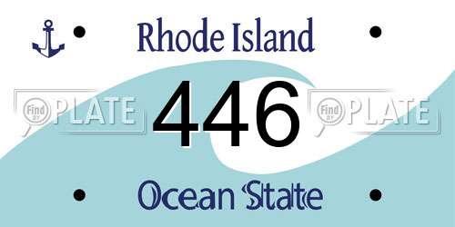446 Rhode Island License Plate