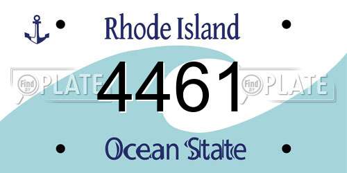 4461 Rhode Island License Plate