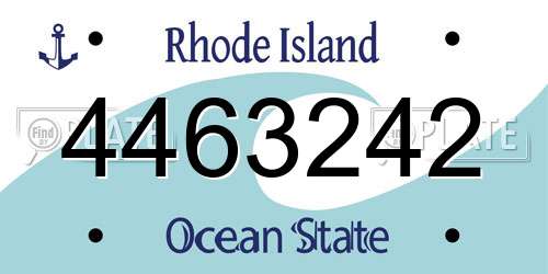 4463242 Rhode Island License Plate
