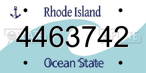 4463742 Rhode Island License Plate