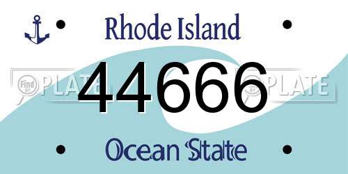 44666 Rhode Island License Plate