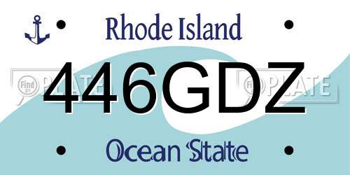 446GDZ Rhode Island License Plate