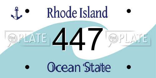 447 Rhode Island License Plate