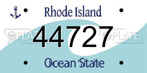 44727 Rhode Island License Plate