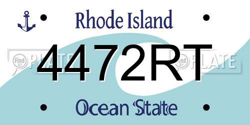 4472RT Rhode Island License Plate