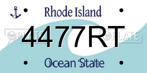 4477RT Rhode Island License Plate