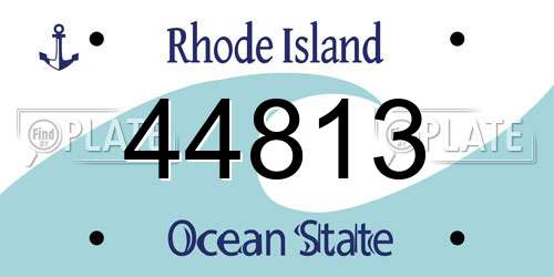 44813 Rhode Island License Plate