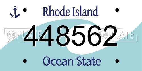 448562 Rhode Island License Plate