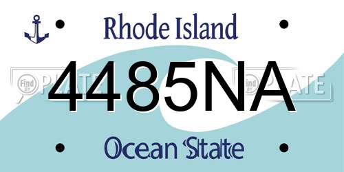 4485NA Rhode Island License Plate