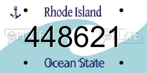 448621 Rhode Island License Plate
