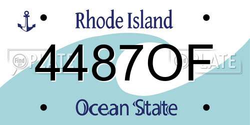 4487OF Rhode Island License Plate