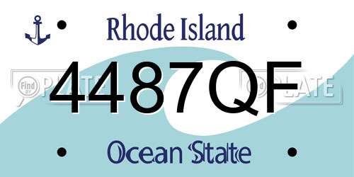 4487QF Rhode Island License Plate