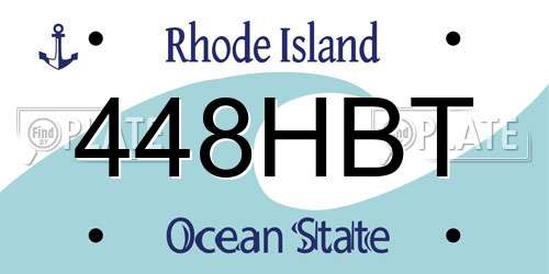 448HBT Rhode Island License Plate