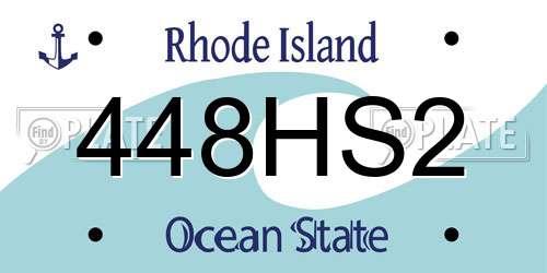 448HS2 Rhode Island License Plate