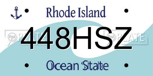 448HSZ Rhode Island License Plate