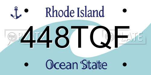 448TQF Rhode Island License Plate