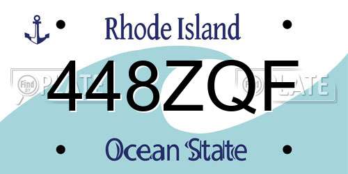 448ZQF Rhode Island License Plate