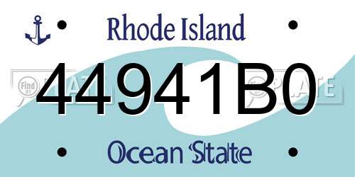 44941B0 Rhode Island License Plate