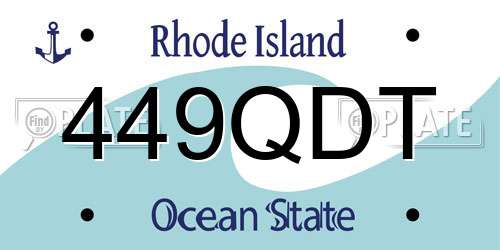 449QDT Rhode Island License Plate