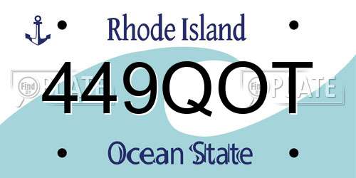 449QOT Rhode Island License Plate