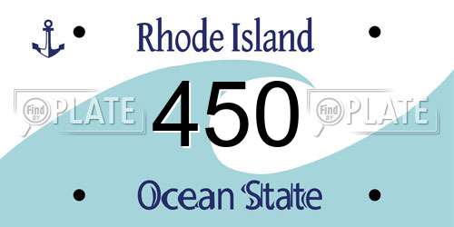 450 Rhode Island License Plate