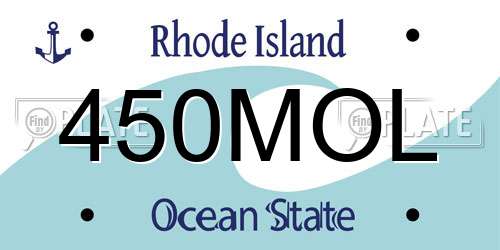 450MOL Rhode Island License Plate