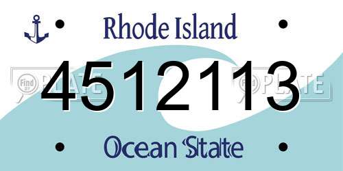 4512113 Rhode Island License Plate