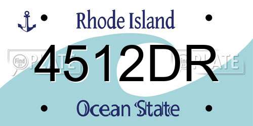 4512DR Rhode Island License Plate