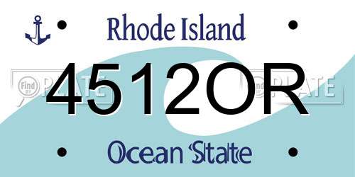 4512OR Rhode Island License Plate