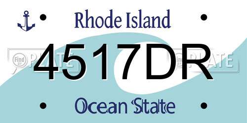 4517DR Rhode Island License Plate