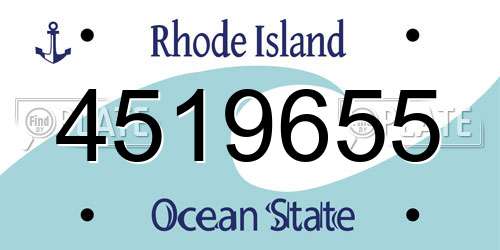 4519655 Rhode Island License Plate