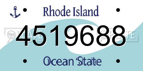 4519688 Rhode Island License Plate