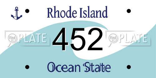 452 Rhode Island License Plate